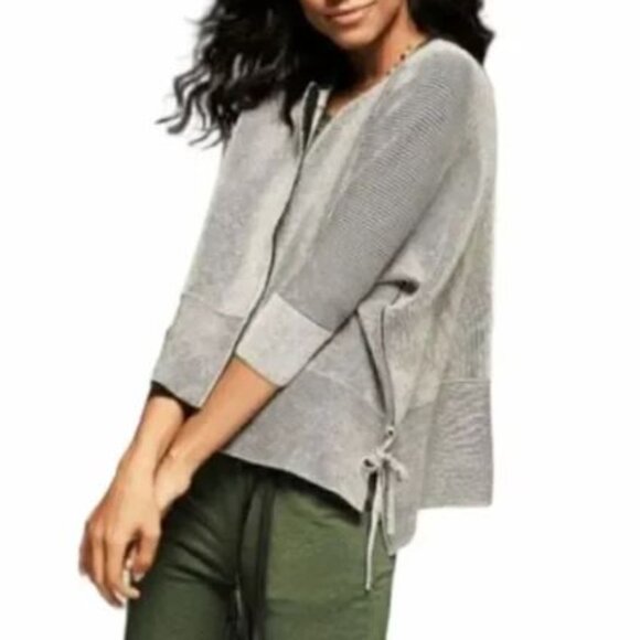 CAbi Black and White Cupid Cardigan Striped Sweater Size Large NWT - Picture 1 of 9